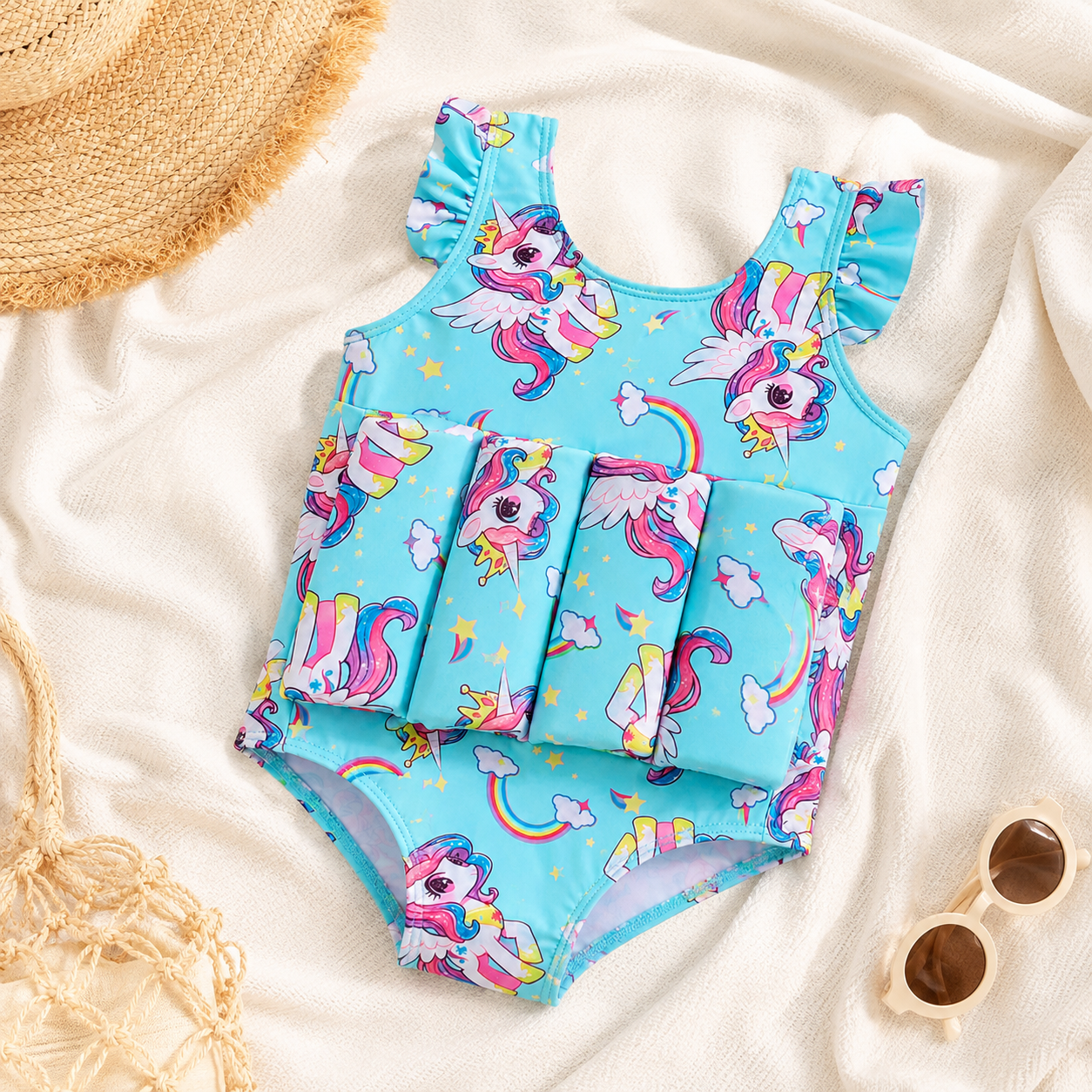 Baby One Piece Floating Swim Vest Training Aid