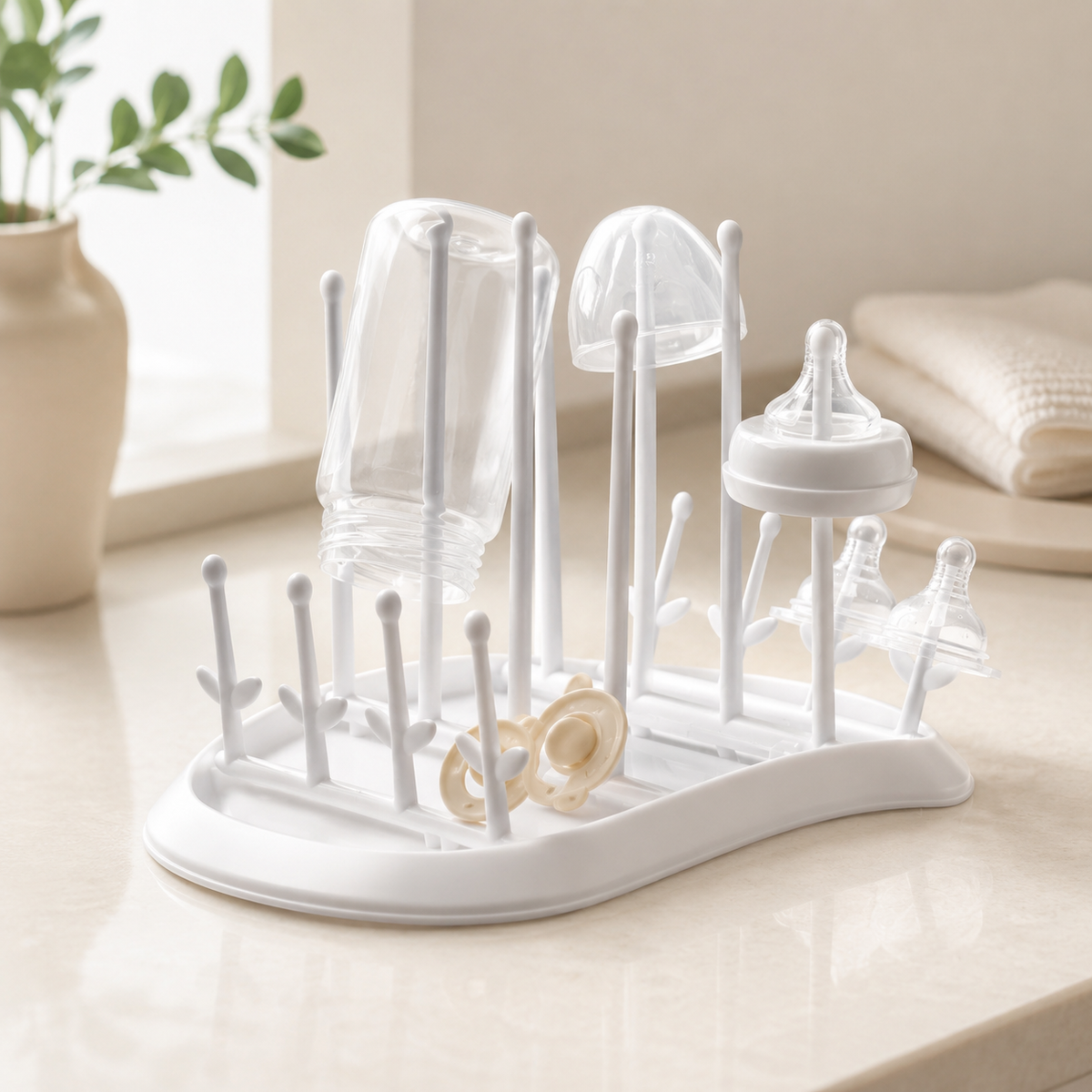 Fold & Flow 8-Bottle Baby Drying Rack