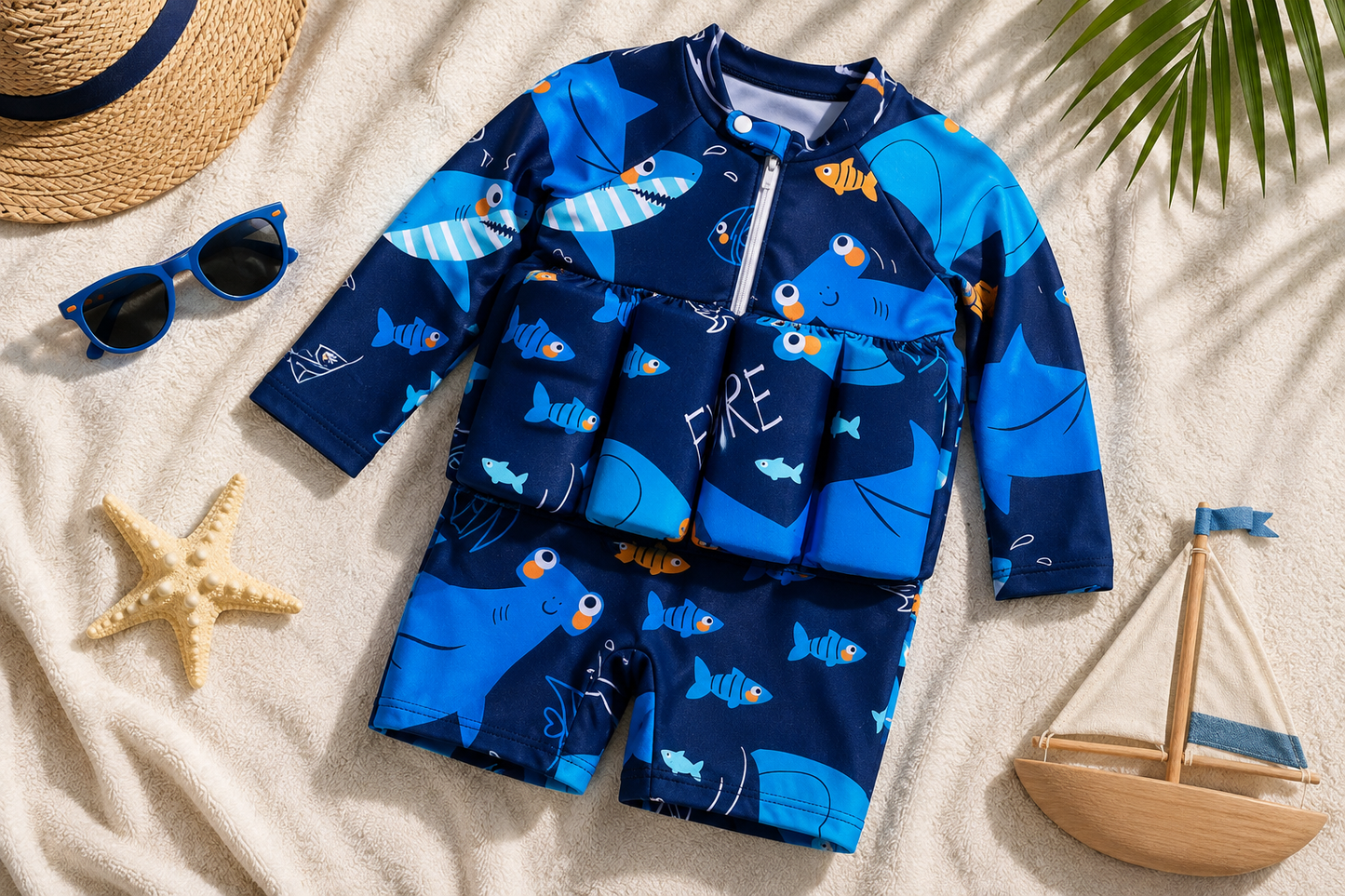 Baby One Piece Floating Swim Vest Training Aid