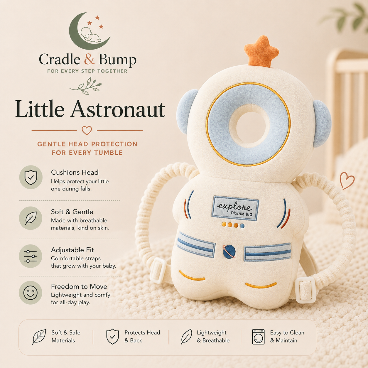 SafeGuard Toddler Head Cushion