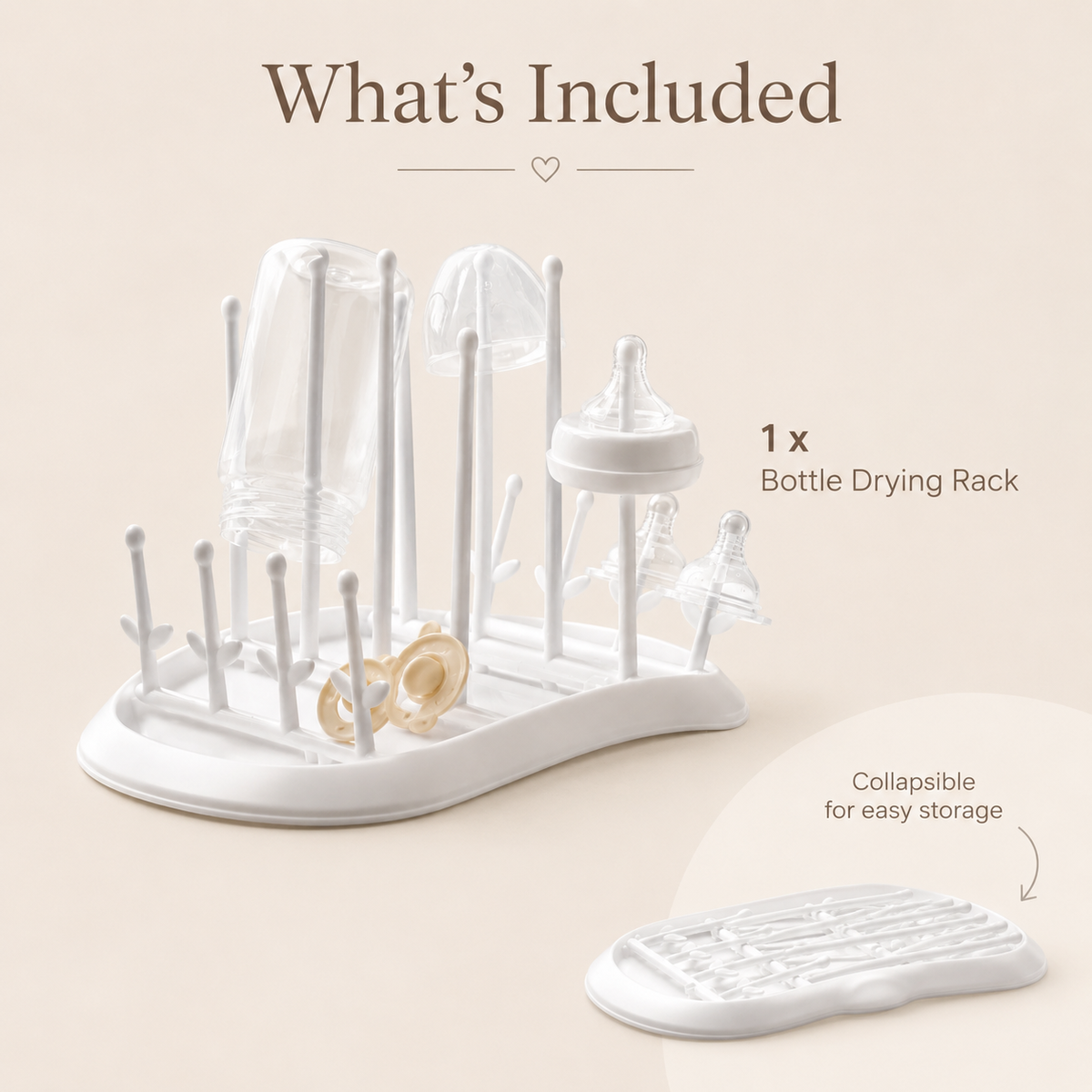 Fold & Flow 8-Bottle Baby Drying Rack