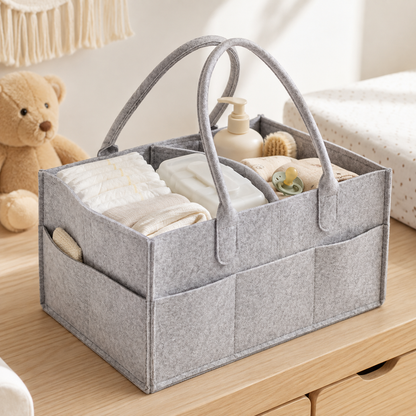 Nest & Go Baby Diaper Caddy – Grey