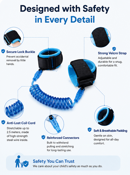 Toddler Wrist Leash | Anti-Loss Safety Strap for Kids