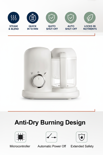 Baby Food Maker Feature Infographic